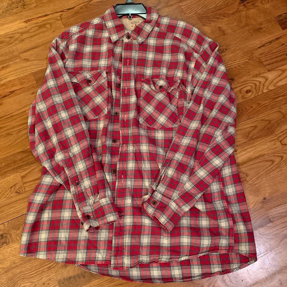 Redhead plaid button up. Size large.